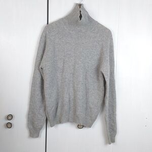 Antartex| Womens Ultra Soft Cozy Warm Gray Neutral Lambswool Sweater Sz.L